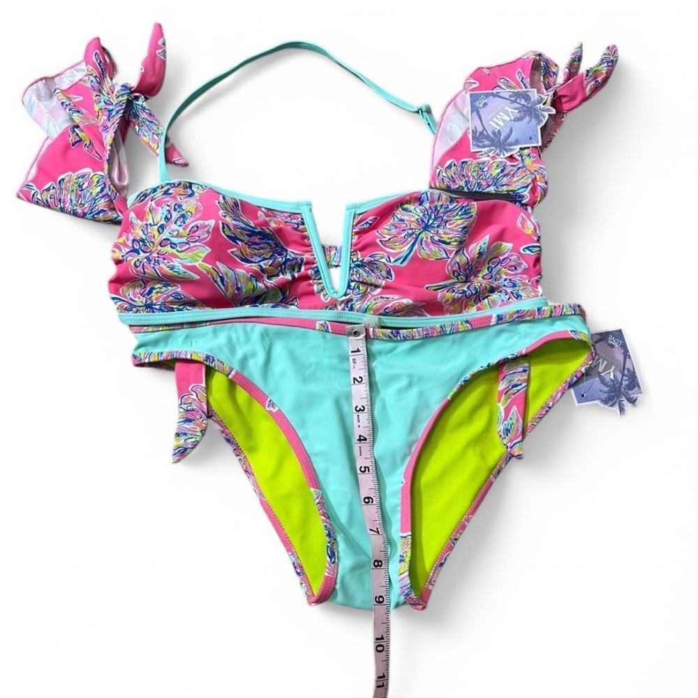 ‎Bright Colorful Off Shoulder Bikini - Picture 9 of 9